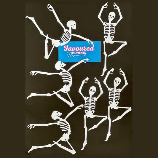 Dancing Ballet Skeleton Halloween Die Cut Cut-Outs – Pack of 6 | 3 Designs