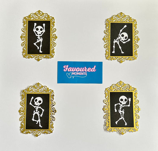 Halloween Skeleton Picture Frame Die Cuts – Pack of 4 | Cardmaking